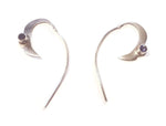 JG Signature Half-Heart Dangle Hoop Earrings with Amethyst