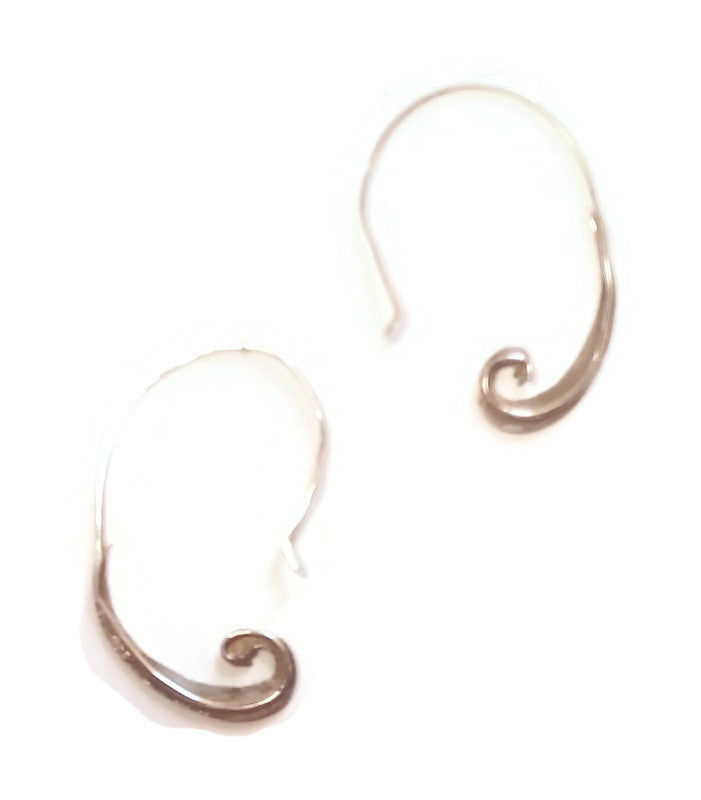 JG Signature Ooak Curves Dangle Hoop Earrings with Wire Detail