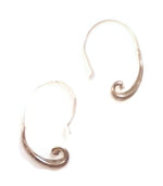 JG Signature Ooak Curves Dangle Hoop Earrings with Wire Detail